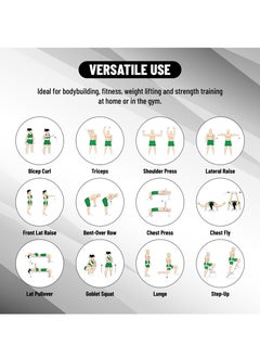 ENDLESS  12.5 Kg (27.5 LB) Fixed Rubber Coated Bouncy Dumbbell | Material: Iron and Rubber | Perfect for Bodybuilding, Fitness, Weight Lifting and Training at Home or Gym | For Men and Women  - Image 2