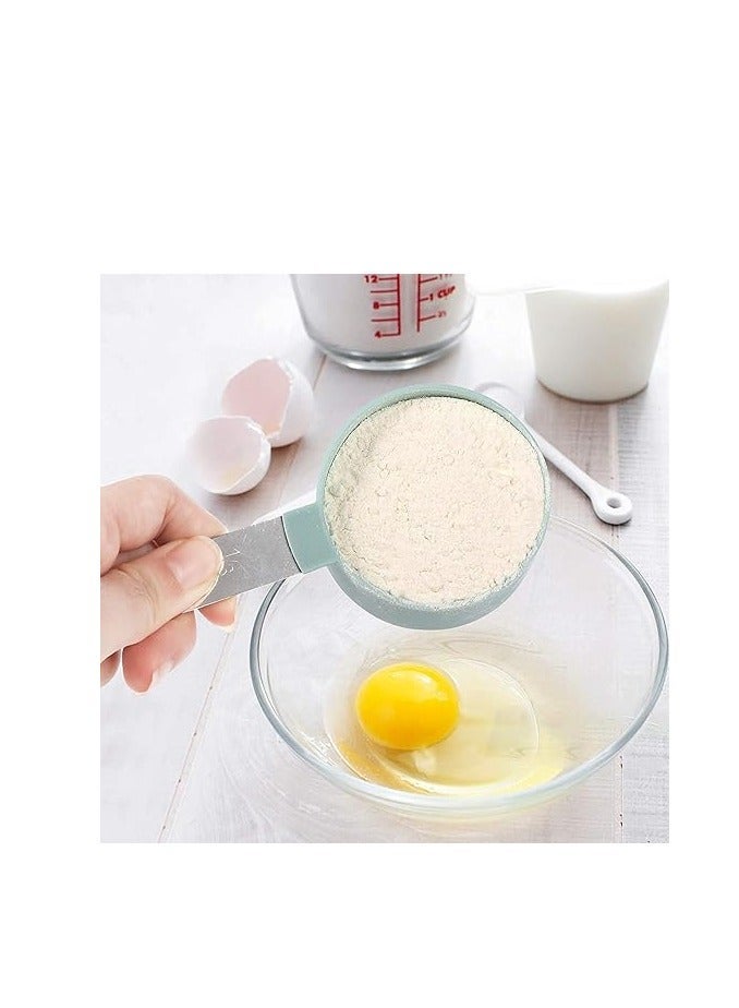 8-Piece Plastic Measuring Set with Stainless Steel Handle - Essential Measurements for Every Kitchen - Image 3