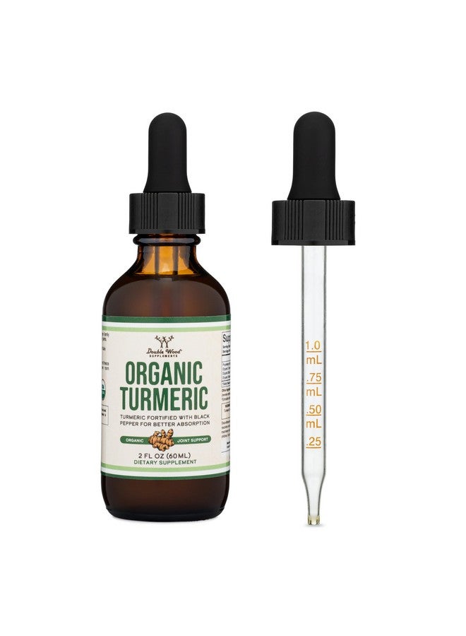 Double Wood Supplements Turmeric Curcumin with Black Pepper Drops - Organic Turmeric Supplement Drops 1,180mg - 2FL OZ, 60 Servings (with Black Pepper Seed, Ginger, Rosemary, and Sage) for Joint Support by Double Wood - Image 5