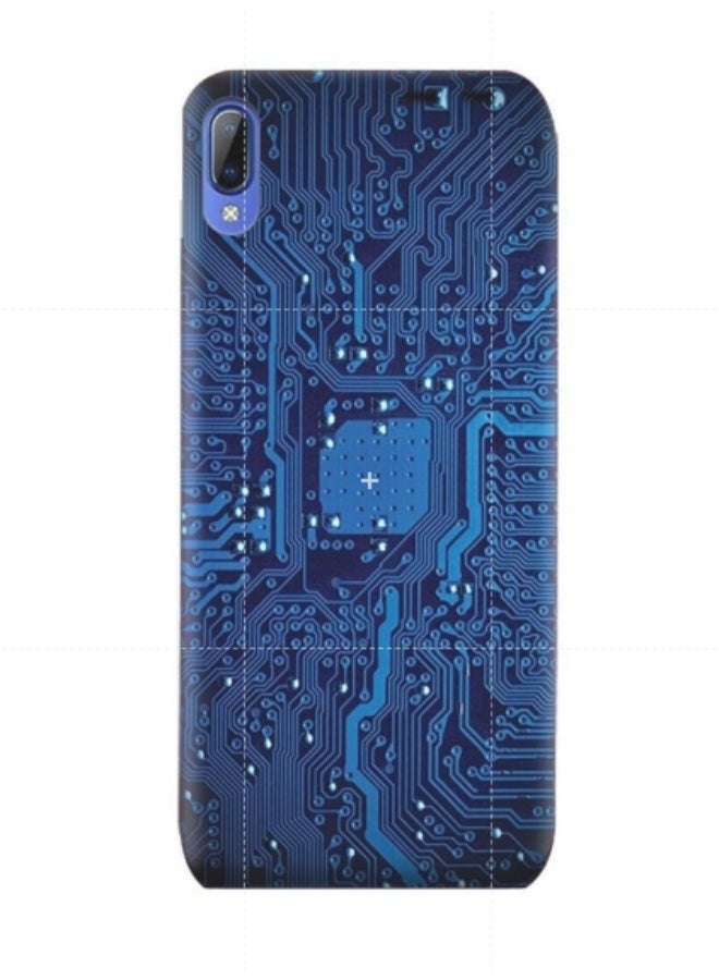 إيه إم سي ديزاين غطاء حماية من البولي يوريثان الحراري والسيليكون بنمط لوحة دارة كهربائية لهاتف فيفو Y93s متعدد الألوان