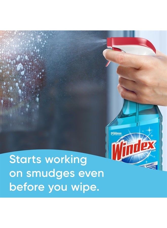 Windex Glass and Window Cleaner Spray Bottle, Bottle Made from 100% Recovered Coastal Plastic, Original Blue, 23 fl oz (Pack of 2) - Image 5