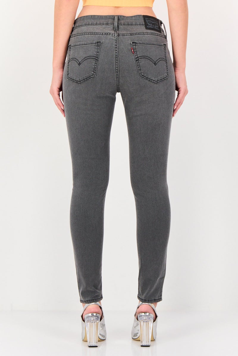 Levi's Women Skinny Fit Washed Stretchable Jeans, Wash Black - Image 3