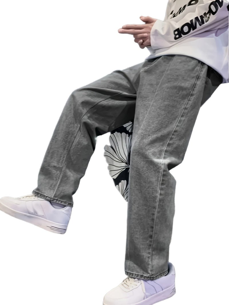 Men'S Loose Wide-Leg Jeans - Image 1