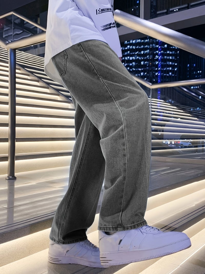 Men'S Loose Wide-Leg Jeans - Image 2