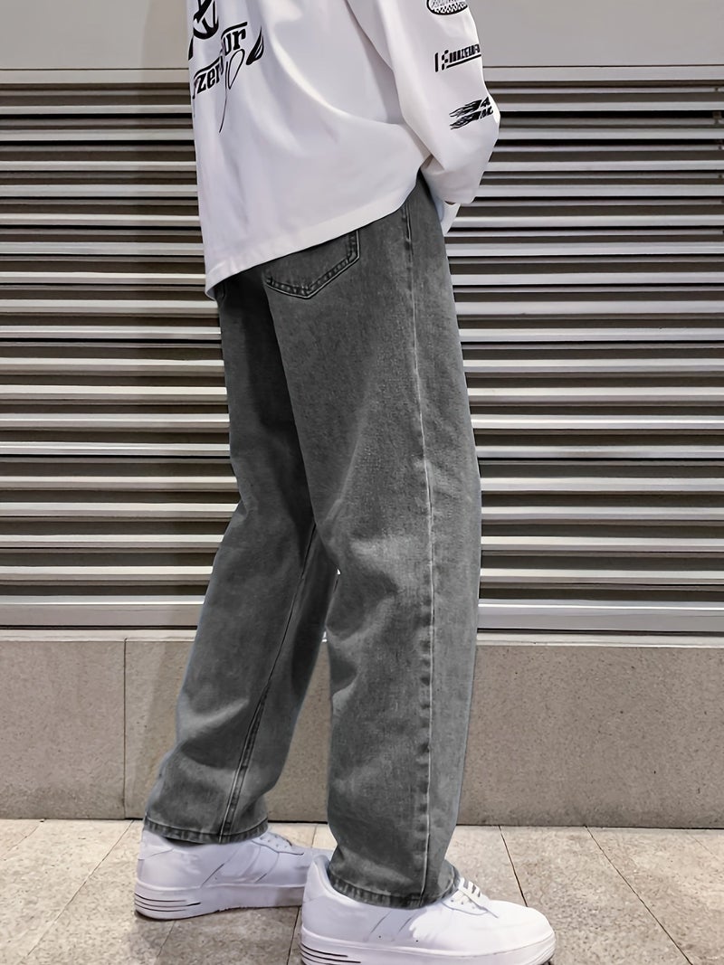 Men'S Loose Wide-Leg Jeans - Image 4