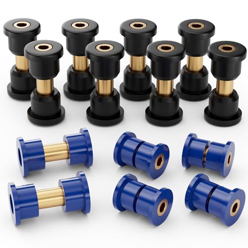 Panglong Front Lower Spring+Rear Leaf Spring+Upper A Arm Suspension for Club Car DS Polyurethane Bushings and Sleeves Kits Fit 1992-Up Golf Cart, Replace OEM 1016346 1016349 1016350 1015583 1012303 - Image 1