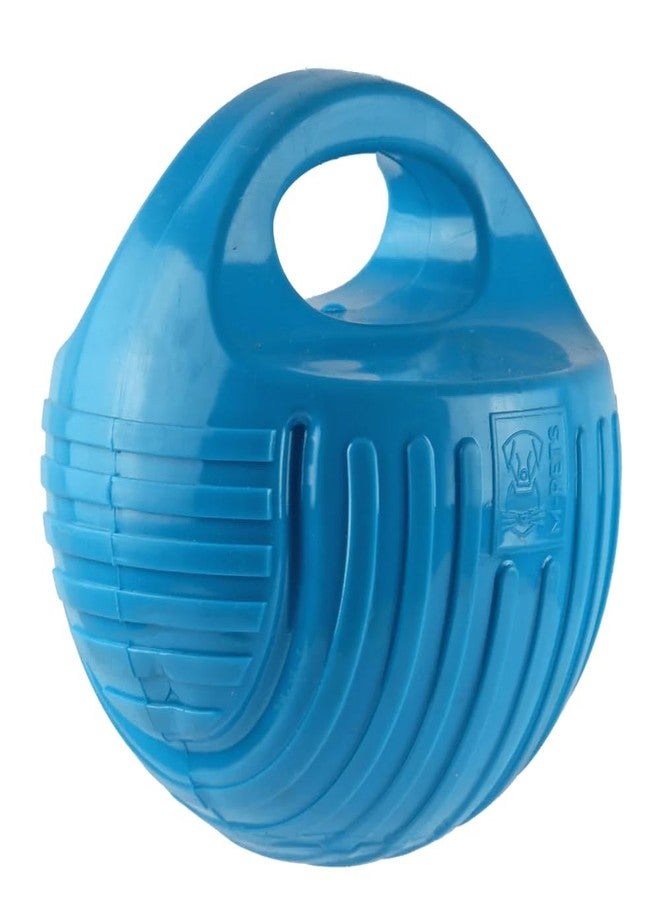 M-PETS Arco Ball, Durable Fetch Toy with Built-in Squeaker, Textures Prevents Plaque, Tartar, Handle for Easy to Grab & Toss, for Chew, Exercise, Suitable for Dogs, Puppies, Blue, Medium - Image 3