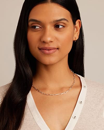 gorjana Women's Parker Necklace, Silver Plated Adjustable Paperclip Link Chain, Chunky Clasp, Minimalist Stacking Layering Jewelry for Everyday, Gifts, and Occasions - Image 4