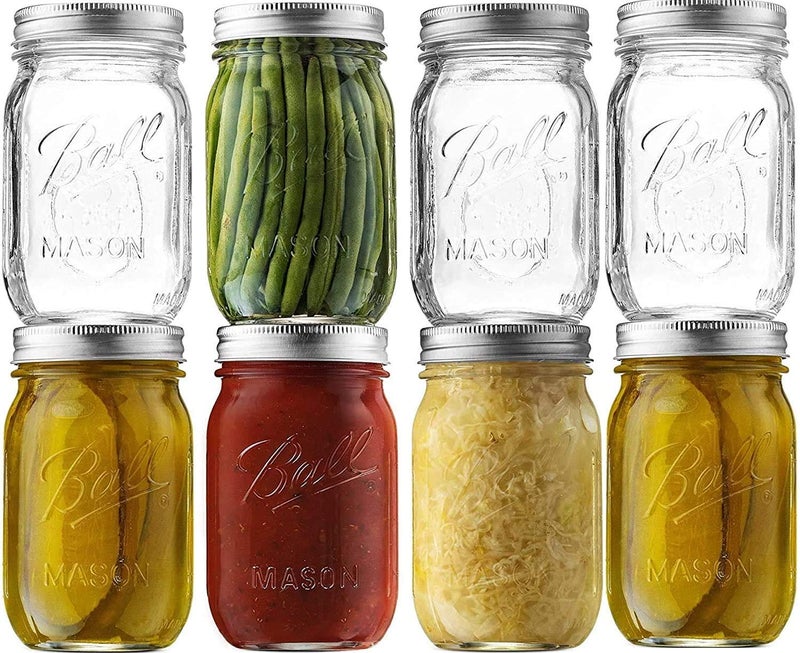 ZEPOLI 500 ml Ball Regular Mouth Mason Jars Airtight lids and Bands For Canning Fermenting Pickling Store Decor 8 - Image 1