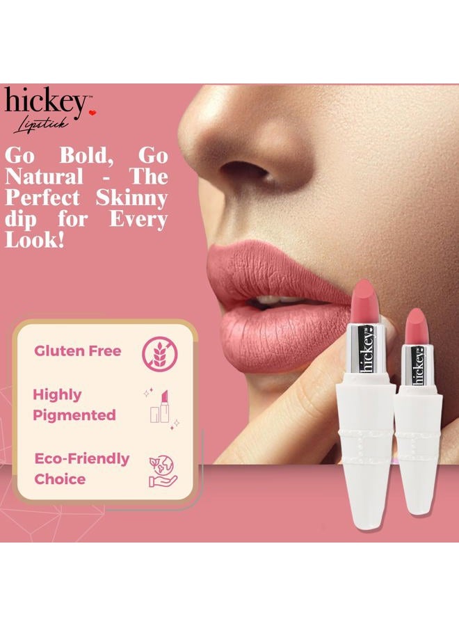Hickey Skinny Dip Light Pink Long Lasting, Moisturizing, Matte, Refillable Lipstick: Lip Makeup and Cosmetic Essential, Creamy, Hydrating, Highly Pigmented Finish - Image 5