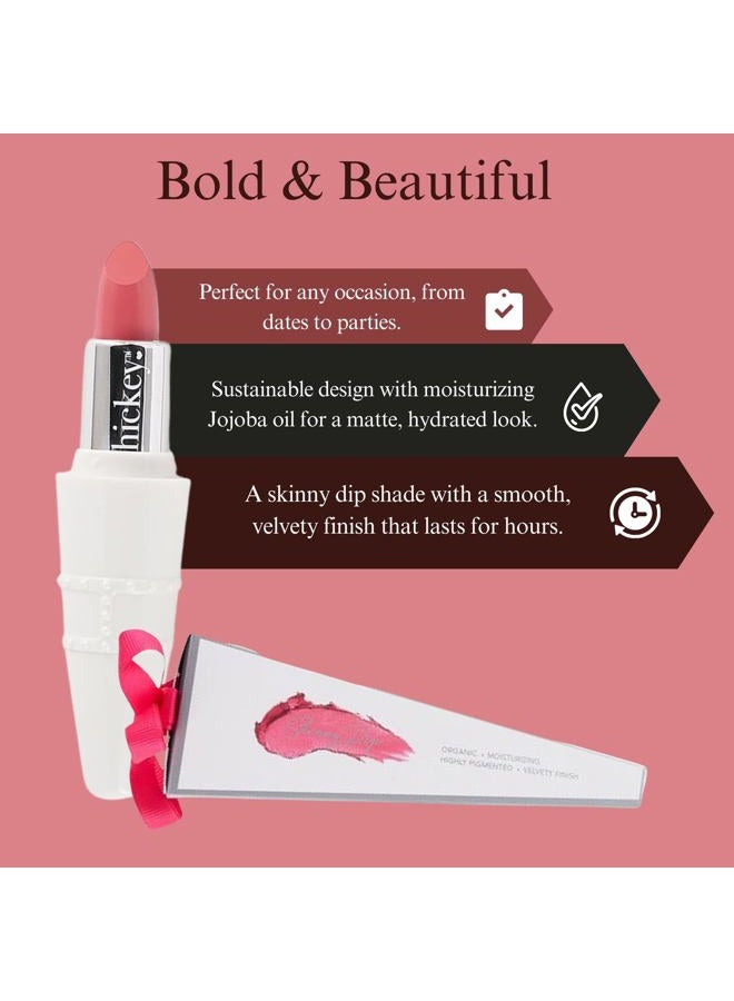 Hickey Skinny Dip Light Pink Long Lasting, Moisturizing, Matte, Refillable Lipstick: Lip Makeup and Cosmetic Essential, Creamy, Hydrating, Highly Pigmented Finish - Image 2