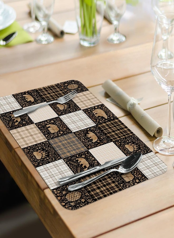CounterArt Crafted Cabin 4 Pack Reversible Easy Care Flexible Plastic Placemats Made in The USA BPA Free PVC Free Easily Wipes Clean - Image 5