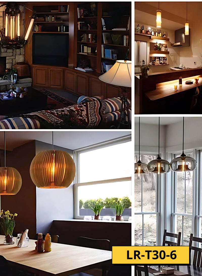 بي أيه بي لمبة LED ديكورية طويلة بقوة 6 واط وبقاعدة E27 اضاءة قوية لون الإنارة أصفر - Image 2