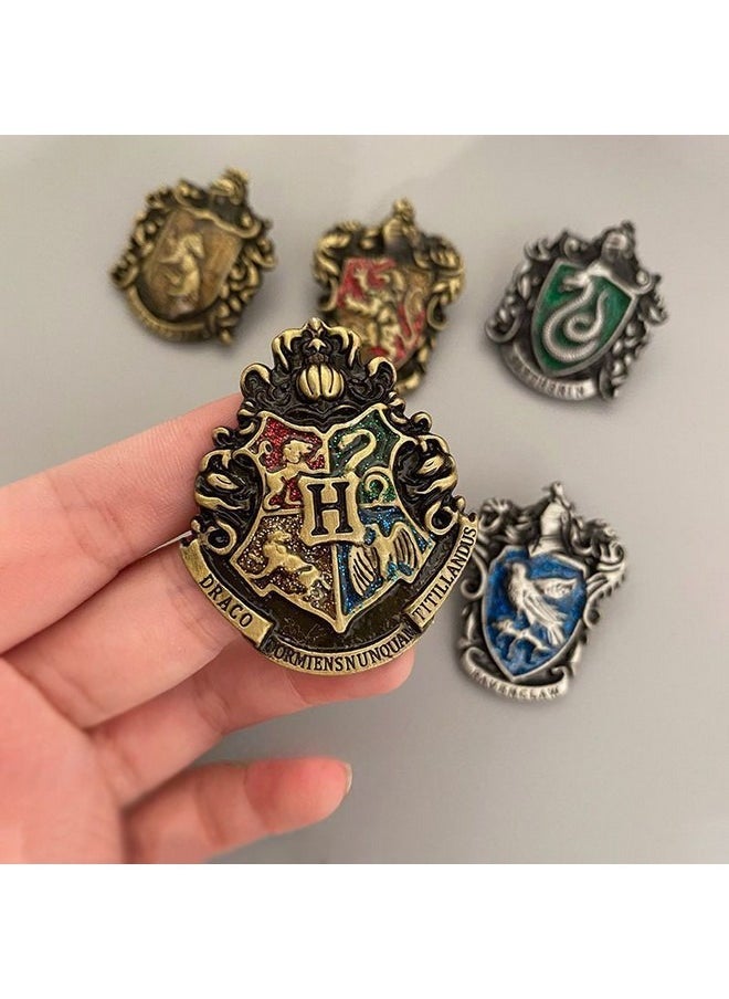 Generic - Harry Potter School Of Witchcraft Brooch, Creative Alloy Crest Pins Brooch for School Bag Jackets Sweaters Scarf Jeans Badge Backpacks Accessory - Image 1