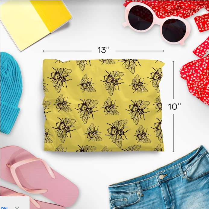 Package Mint 10x13 Poly Mailers â€“ Honey Bee â€“ Waterproof, Tear-Resistant Shipping Bags with Adhesive Seal â€“ 100 Pack â€“ Package Mint - Image 2