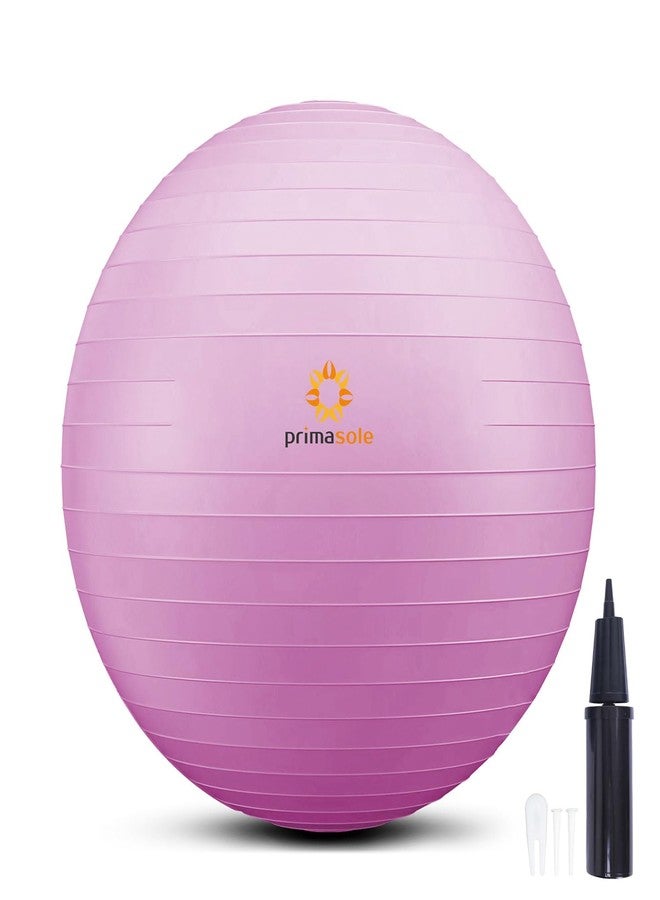 PRIMASOLE Exercise Ball for Balance Stability Fitness Workout Yoga Pilates at Home Office & Gym 65cm Nail Pink - Image 1