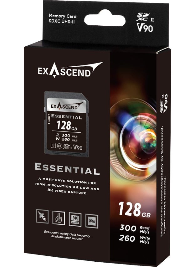 Exascend - Essential 128GB Series UHS-II SDXC V90 Memory Card - Image 1