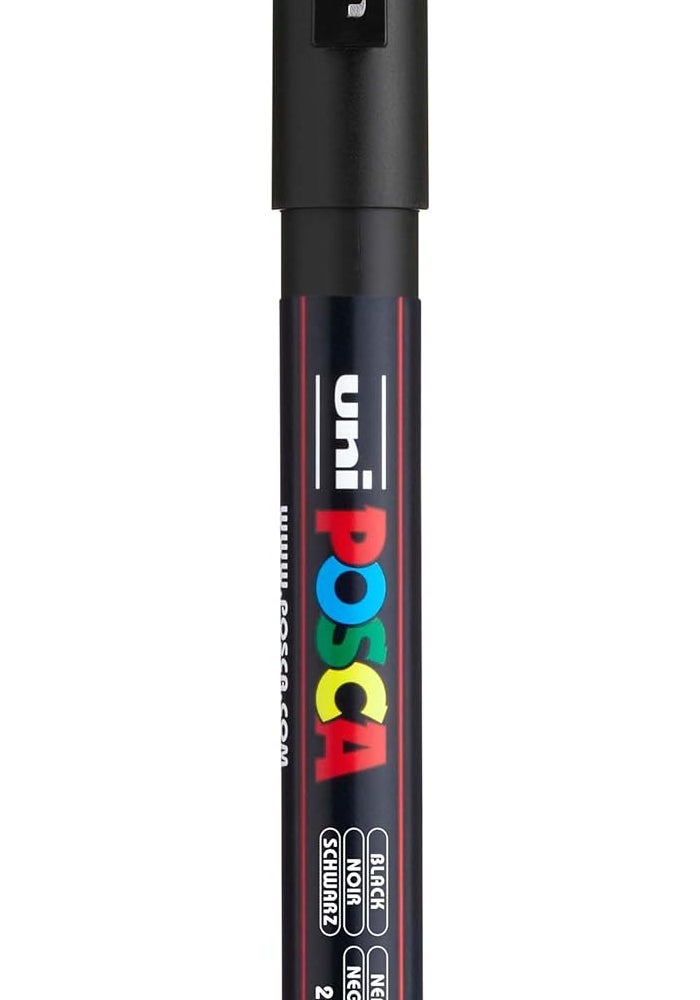 POSCA ماركر يوني-بول بوسكا PC-3M برأس رفيع - أسود - Image 1