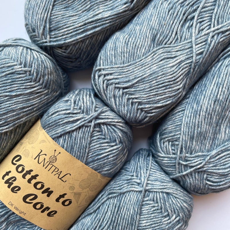 Cotton to The Core Cotton Yarn for Crocheting 6 Skeins 852Yds300G Free Patterns  Soft Baby Yarn for Knitting  3 DK Light Worsted Weight  Ocean Blue