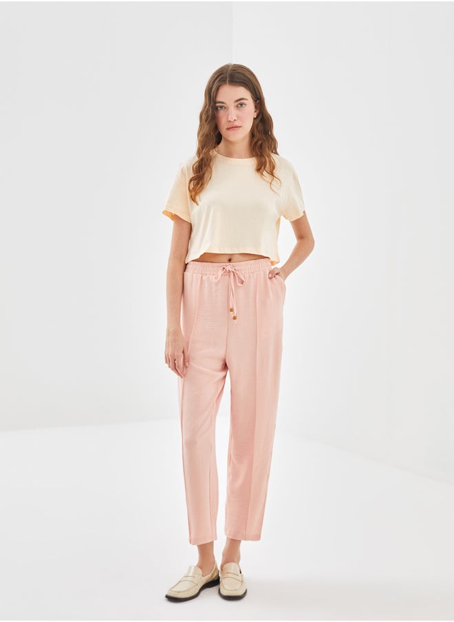 LC WAIKIKI Wide Leg Women Trousers With Elastic Waist  - Image 1