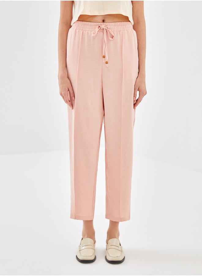 LC WAIKIKI Wide Leg Women Trousers With Elastic Waist  - Image 2