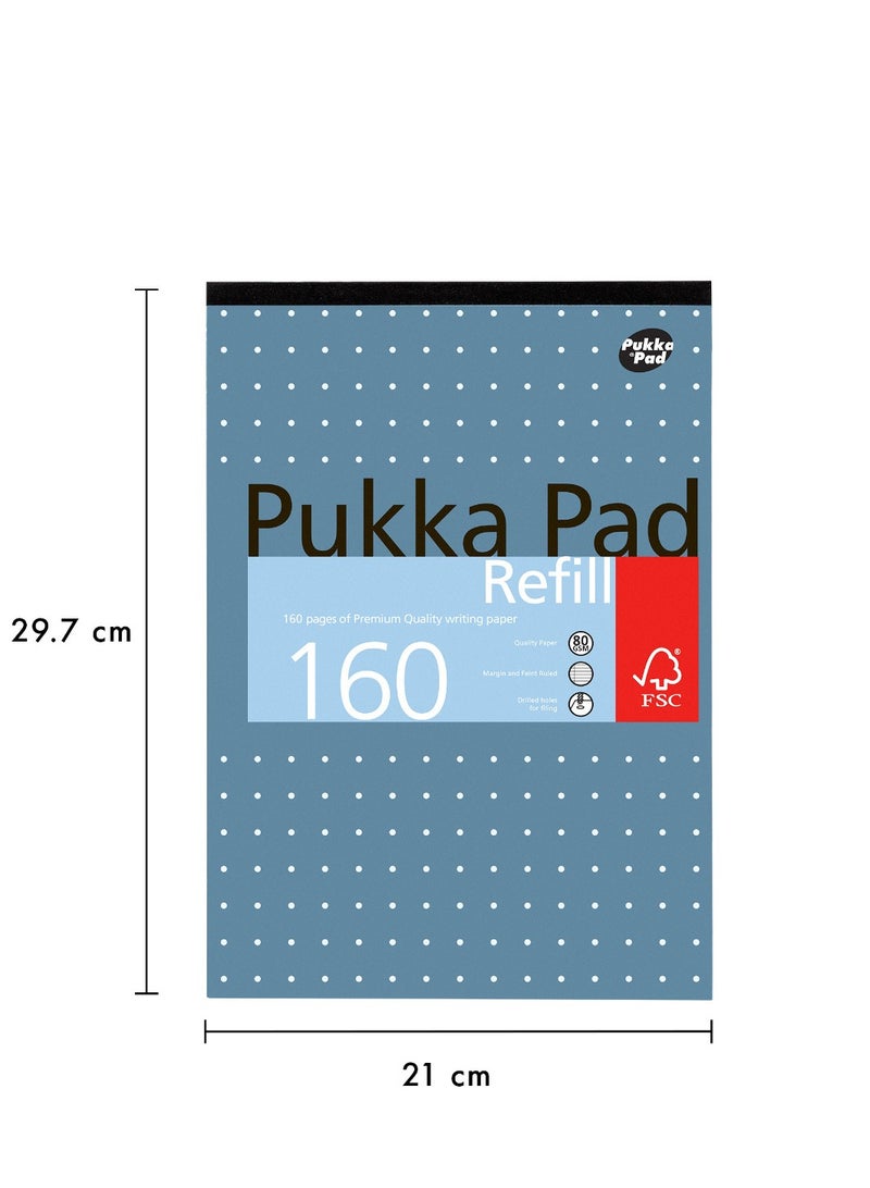 Pukka Pad دفتر إعادة تعبئة باكا A4 معدني 160 صفحة متنوع - Image 2