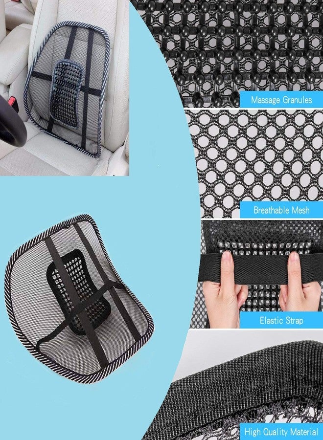 Auto Hub Car Back Pain Relief Lower Back Support for Chair Back Rest for Office Chair Lumbar Support Orthopedic Cushion Belt for Men, Women Support for Sciatica Pain Seat Massage Lumbar Support Mesh - Image 3
