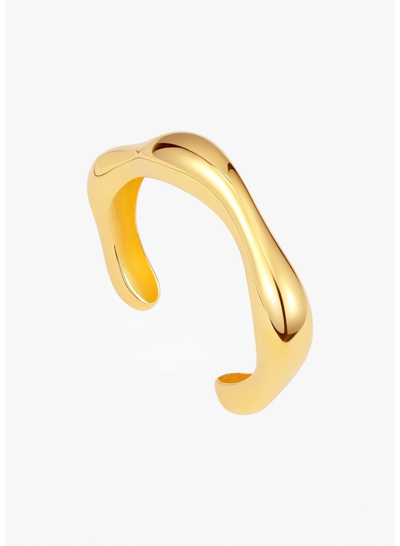 Raia Undertide Cuff - S925 Silver Plated with 18K Gold - Image 1