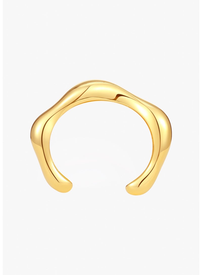 Raia Undertide Cuff - S925 Silver Plated with 18K Gold - Image 2