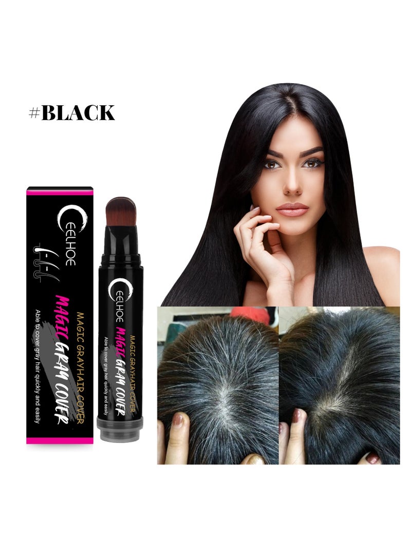 إيلهو 20 مل، صالون شعر نباتي للاستعمال مرة واحدة، قابل للغسل، غير ضار، بديل للشعر، لون أسود بني، عصا تغطية شعر بيضاء سريعة - Image 1