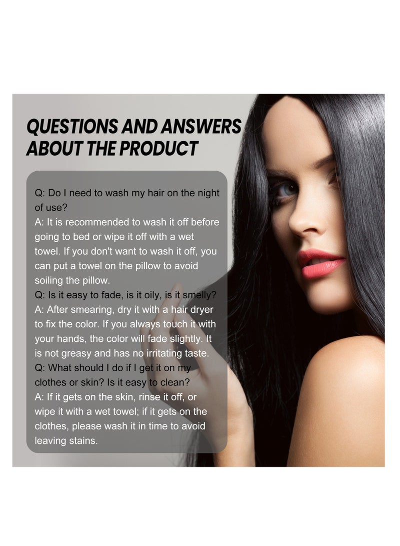 إيلهو 20 مل، صالون شعر نباتي للاستعمال مرة واحدة، قابل للغسل، غير ضار، بديل للشعر، لون أسود بني، عصا تغطية شعر بيضاء سريعة - Image 3