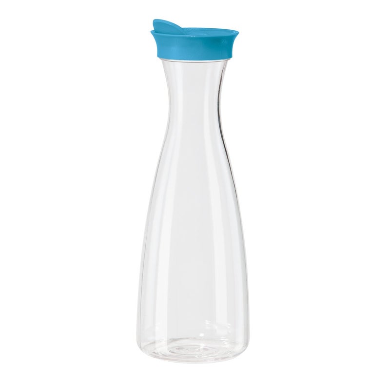 OGGI Clear Carafe wFlip Open Lid  Ideal Juice Bottle Clear Pitcher with Lid Tea Pitcher Water Carafe 16 Lt54Oz Aqua