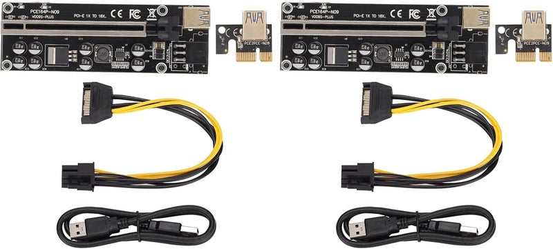 PCIE 1X to 16X Card, GPU Card with 6PIN Cable, Stable Graphics Exten with Multi Layer ed Cable, Good Fixabi for - Image 1