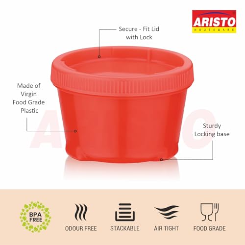 Aristo Swift Plastic Storage Container 300ml - Set Of 3 -Color May Vary - Image 4