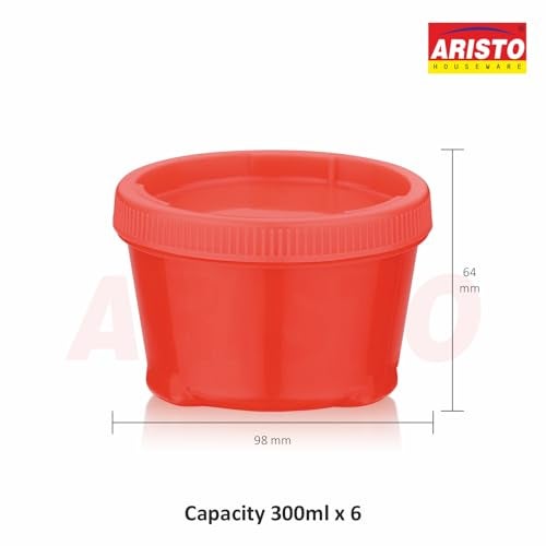 Aristo Swift Plastic Storage Container 300ml - Set Of 3 -Color May Vary - Image 3