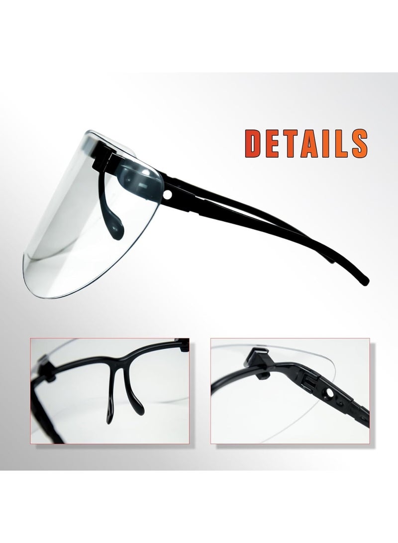 Zikra 3Pcs Blocking Over Glasses Safety Glasses,  Anti-Fog Scratch Resistant Goggles UV Glasses for UV Light Protection with Anti-Fog & Anti-Scratch Lenses - Image 3