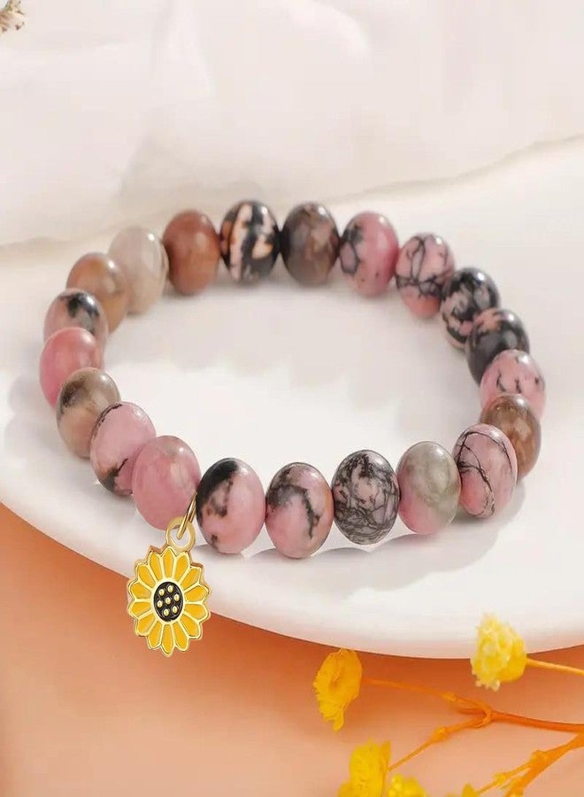 Your Always Charm Mother Bracelet Beaded Bracelet for Women Mom Grandma Daughter Gift for Christmas Nature Stone Beaded Bracelet - Image 5