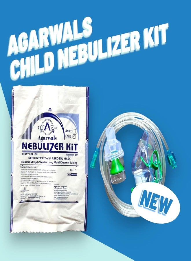 Agarwals Nebulizer Mask with Air Tube and Medicine Chamber (Child Kit) - Pack of 1 - Image 2