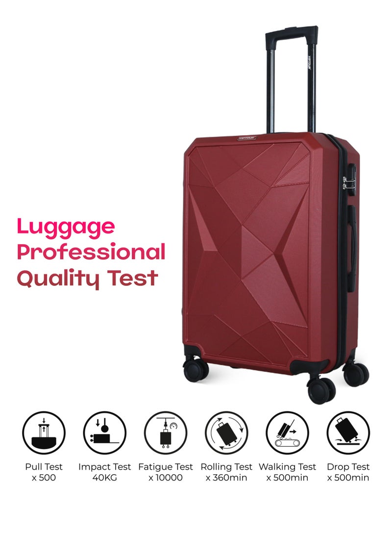 VIPTOUR Luggage Set 3Pcs ABS Trolley Bag Set With Number Lockable System - Image 4