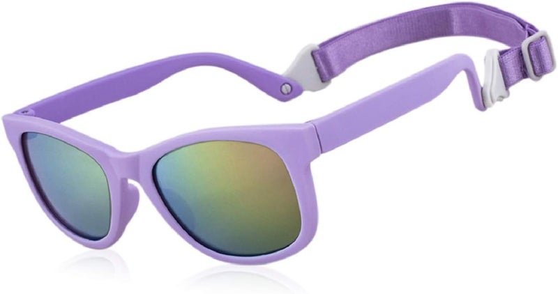 MAXJULI Baby Infant Sunglasses Safe, Soft, With Adjustable Strap 0-24 Months BPA Free 7002 - Image 1