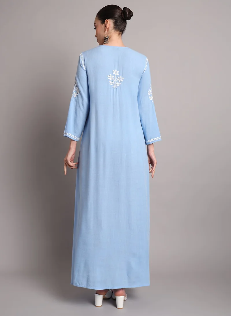 Alaya Hand Embroidered Chikankari Rayon Jalabiya-AL4012