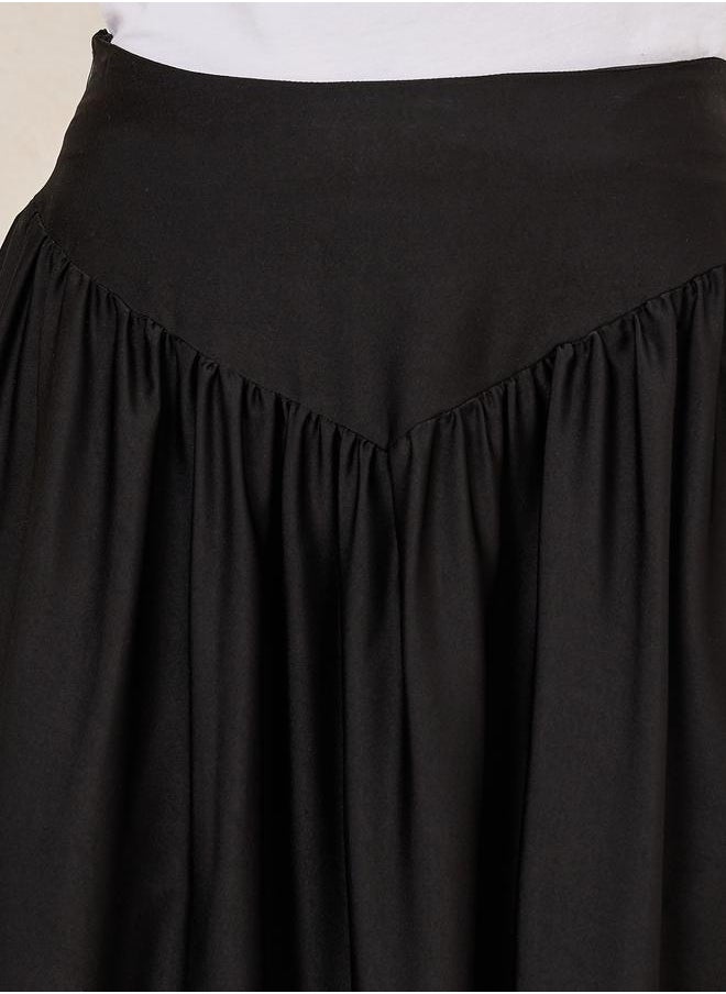 Styli Gathered Waistband Detail A-Line Maxi Skirt  - Image 3