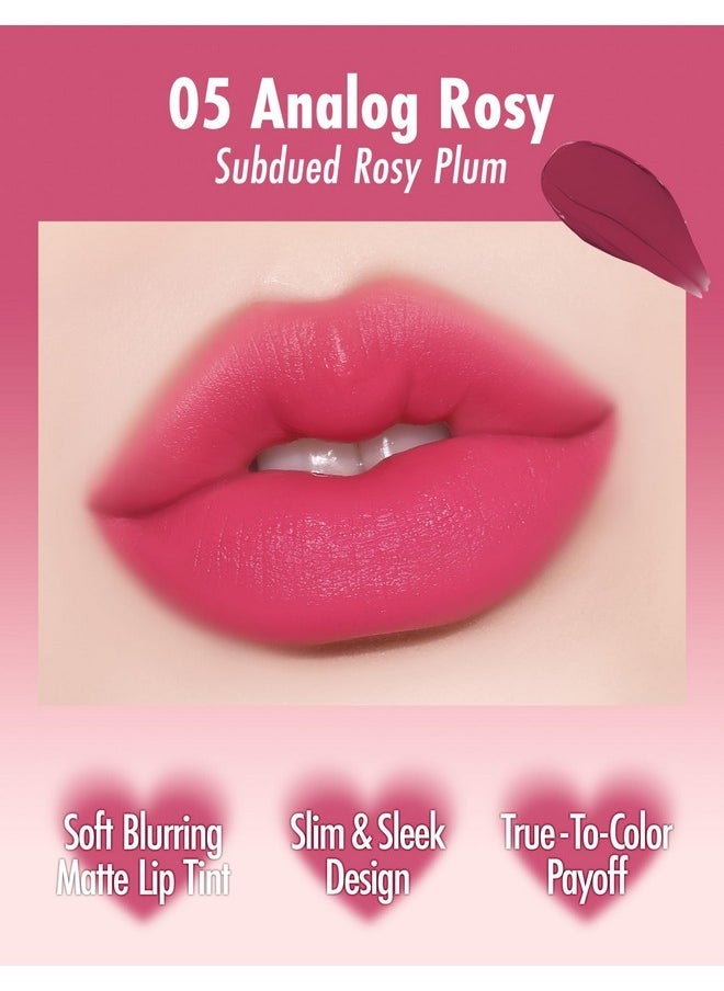 Peach C Peach C Blurry Filter 05 Analog Rosy Korean Lip Stain Marker | Matte Korean Lip Tint Long Lasting w/Soft Blur Finish| Comfortably Light & Long Lasting Lip Tint |Smooth Lip tint Stain 0.21 Fl Oz  - Image 3