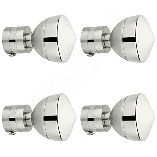 FAST CBS70 Stainless Steel Metal for 1inch Window Curtain Rod Bracket End Knob Finials Accessories - Pack of (6) - Image 1