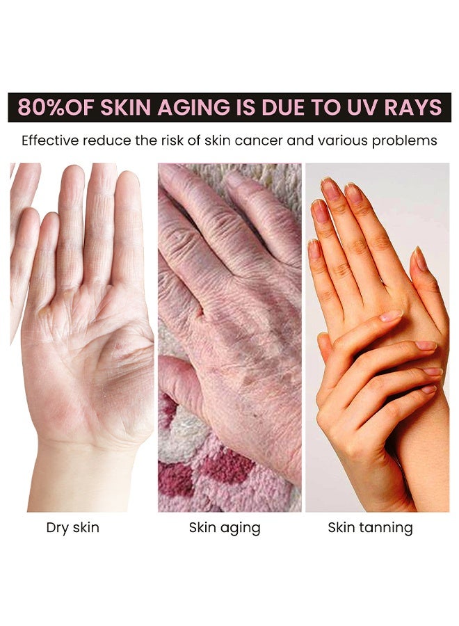 إيلهو قفازات الأشعة فوق البنفسجية لمصباح الأظافر جل ، قفازات حماية الأشعة فوق البنفسجية المهنية لعمليات تجميل الأظافر ، العناية بالبشرة Nail Art قفاز مضاد للأشعة فوق البنفسجية بدون أصابع يحمي اليدين من أضرار الأشعة فوق البنفسجية - Image 4