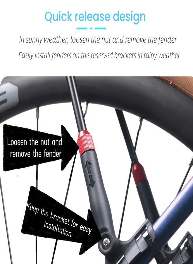 NELboNs Bike Fender for Mountain Bike Adjustable Widened Design Aluminum Alloy Telescopic Bicycle Mudguard Universal Front/Rear Mud Guard for 26"/27.5"/29" MTB Gravel City Bicycle - Image 3