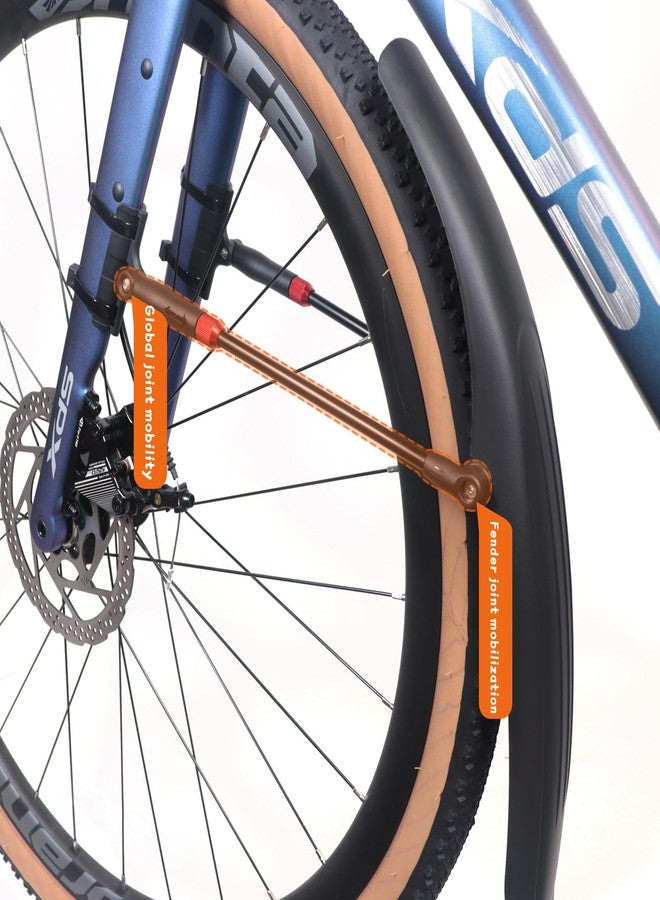 NELboNs Bike Fender for Mountain Bike Adjustable Widened Design Aluminum Alloy Telescopic Bicycle Mudguard Universal Front/Rear Mud Guard for 26"/27.5"/29" MTB Gravel City Bicycle - Image 2
