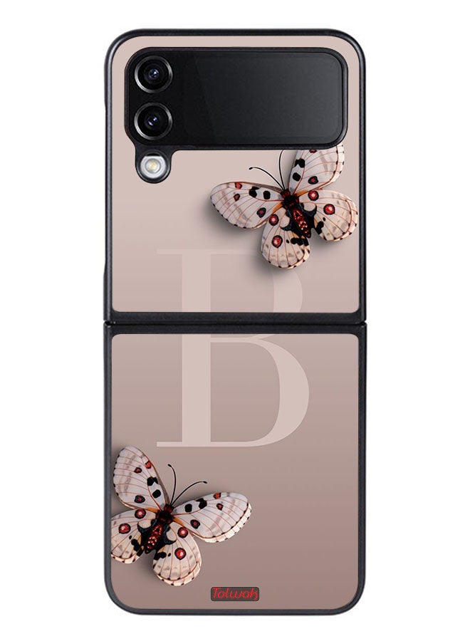 Tolwak Samsung Galaxy Z Flip 4 Protective Case Cover B Butterflies - Image 1