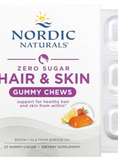 Zero Sugar Hair & Skin Gummy Chews Strawberry Lemonade 27 Gummy Chews