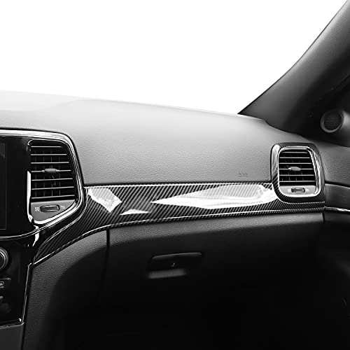 Hoolcar Dashboard Center Console Panel Trim Kit Interior Decor Accessories for 2011-2020 Jeep Grand Cherokee, Carbon Fiber - Image 2